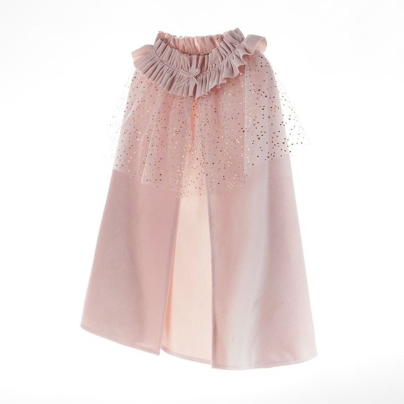 Zara Kids costume tulle glitter princess cape costume bow girls ballerina blush - Picture 9 of 9